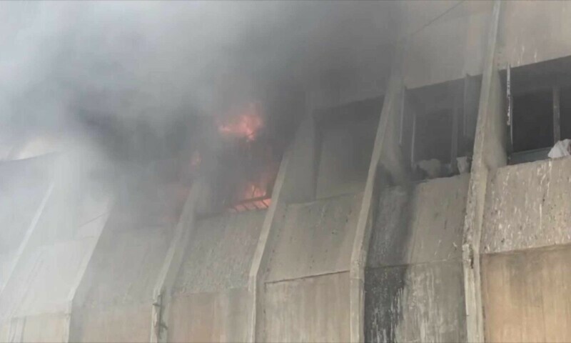 Fire at Karachi’s Rimpa Plaza Controlled, No Casualties Reported