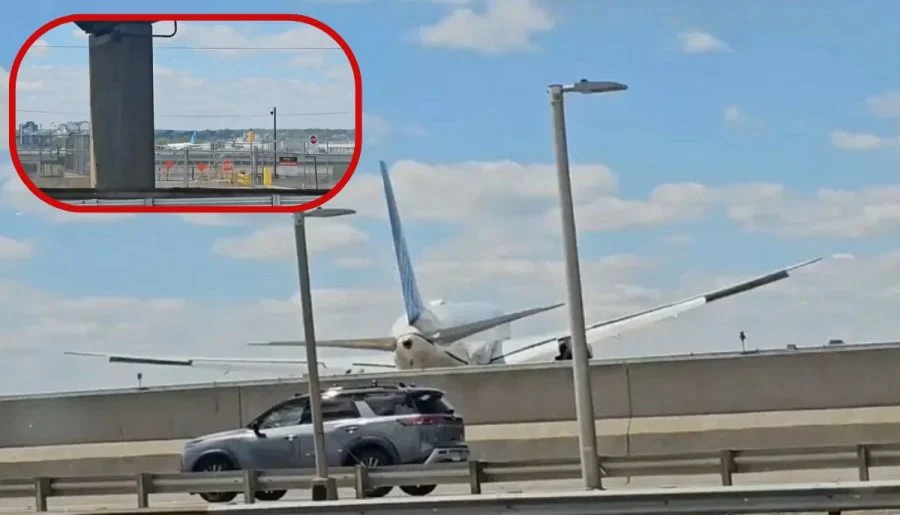 United Airlines Boeing 767 Hits Light Pole Near Ne