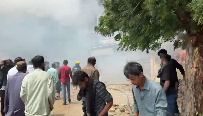 Massive Fire Guts Factory in Karachi’s Landhi Ex