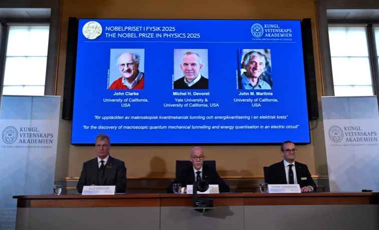 Three U.S.-Based Scientists Win 2025 Nobel Prize in Physics for Quantum Tunnelling Discovery