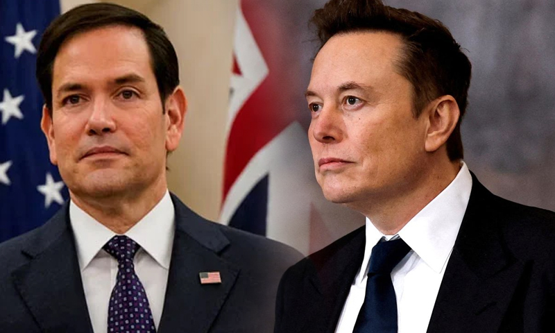 Elon Musk and Secretary of State Marco Rubio Clash