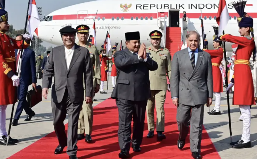 Indonesian President Prabowo Subianto Arrives in I