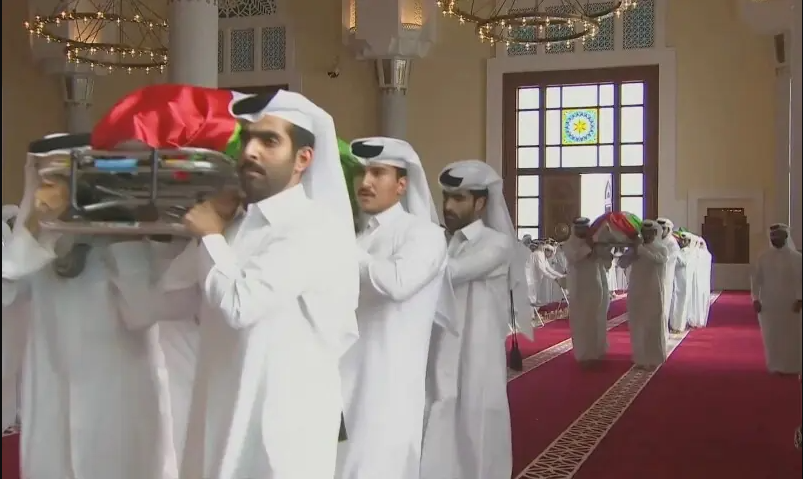 Qatar Holds Funeral for Hamas Officials Killed in 