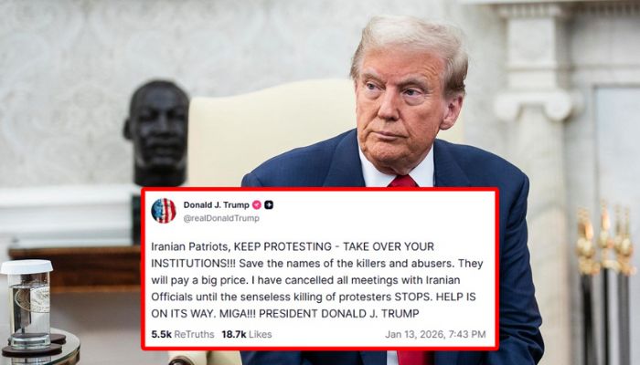 Trump Urges Iranians to Continue Protests, Says �