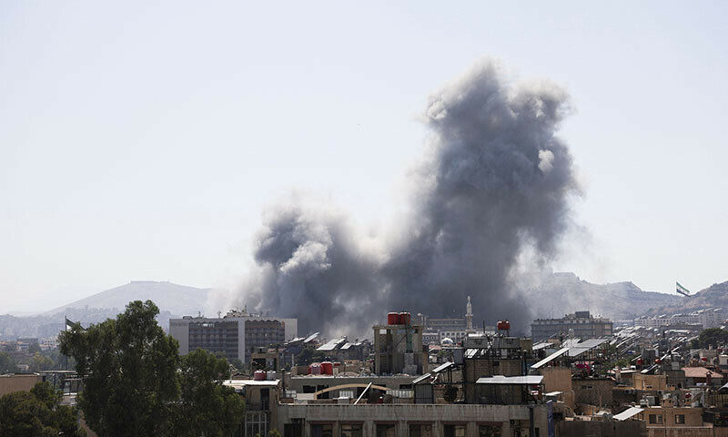 Israeli Strikes Hit Near Syria’s Presidential Pa