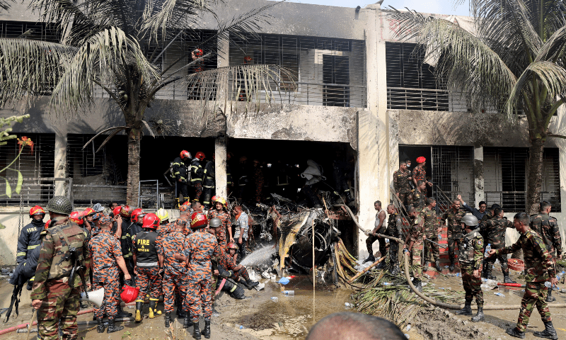 Bangladesh Fighter Jet Crashes into School, Killing Pilot and Student