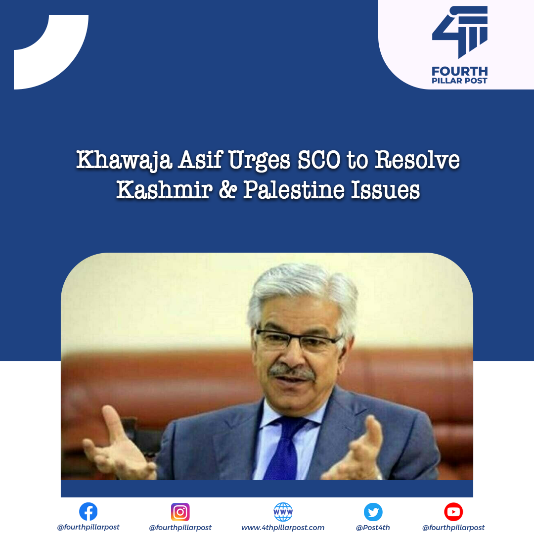 Khawaja Asif Urges SCO to Resolve Kashmir & Palest